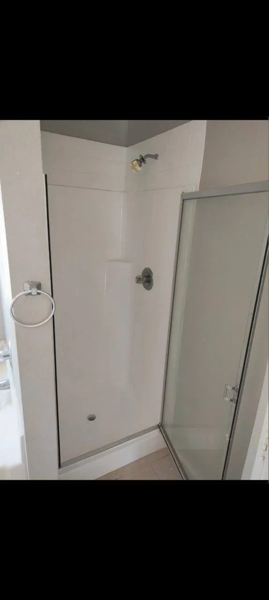Resurfaced shower base