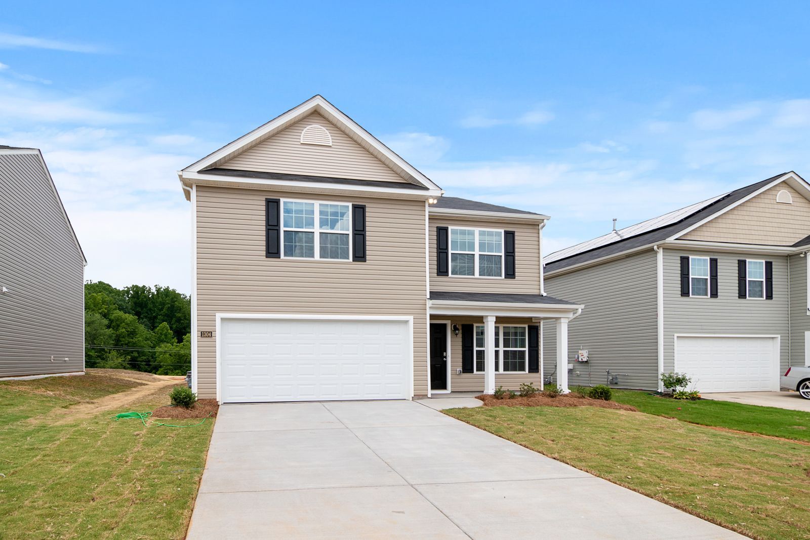Home exterior with new doors and windows